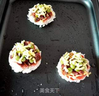 Bacon Pea Rice Small Pizza recipe