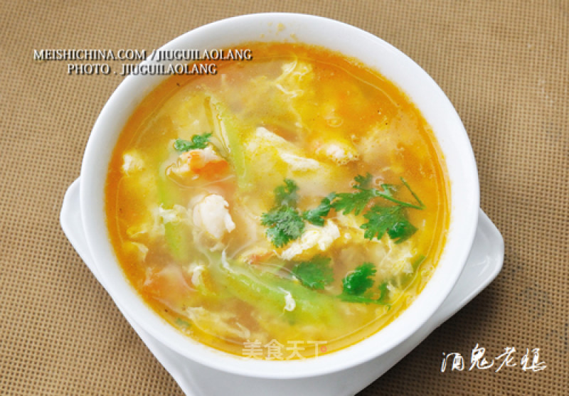 Shrimp, Tomato and Egg Soup recipe