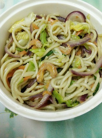 Fried Noodles with Shrimp Skin recipe