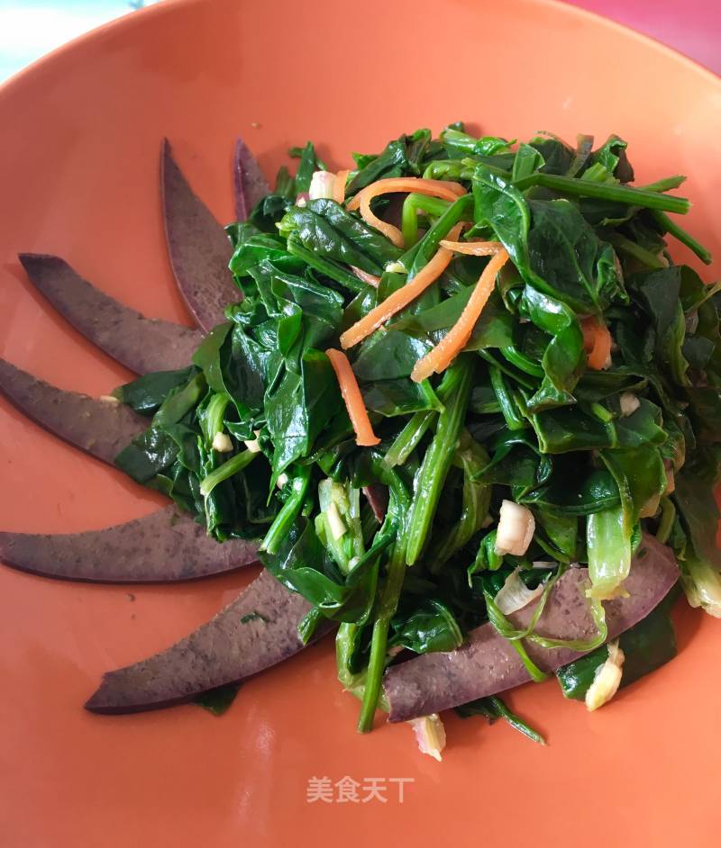 Spinach with Pork Liver recipe