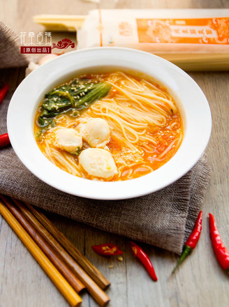 Noodle Soup in Tomato Sauce recipe