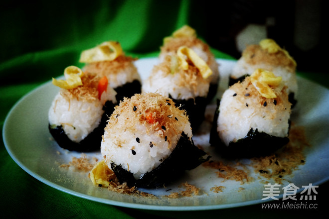 Pork Floss Rice Ball recipe