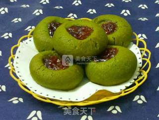 #aca烤培明星大赛#matcha Jam Shortbread recipe