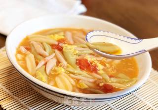 Three-color Noodle Fish with Tomato and Egg recipe