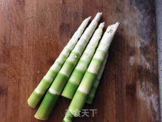 Fried Shredded Pork with Spring Bamboo Shoots and Watercress recipe