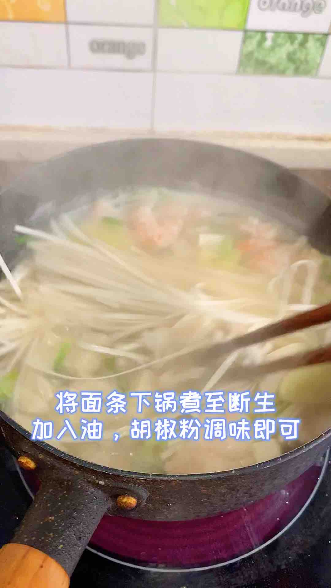 Frozen Tofu Knocked Prawn Noodles recipe