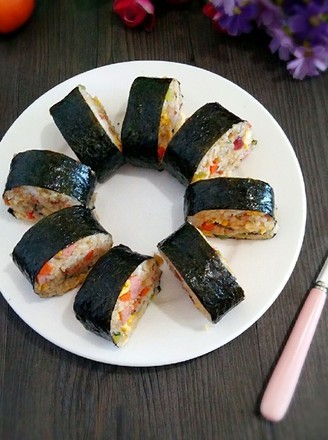 Seaweed Wrapped Fried Rice recipe