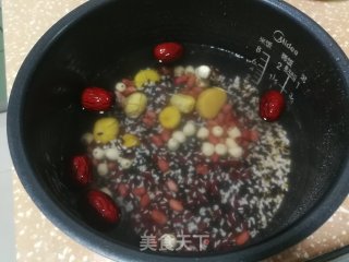 Black Rice Porridge with Red Dates and Lotus Seeds recipe