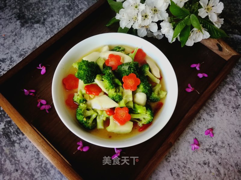 Stir-fried Rice White with Broccoli recipe
