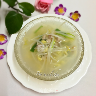 Bean Sprouts and Minced Meat Soup recipe