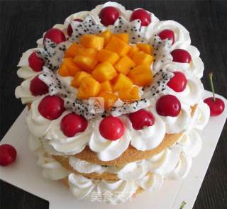 #aca烤明星大赛# Fruit Naked Cake with Zero Difficulty recipe