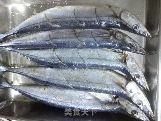 Grilled Saury with Seasonal Vegetables and Salt recipe