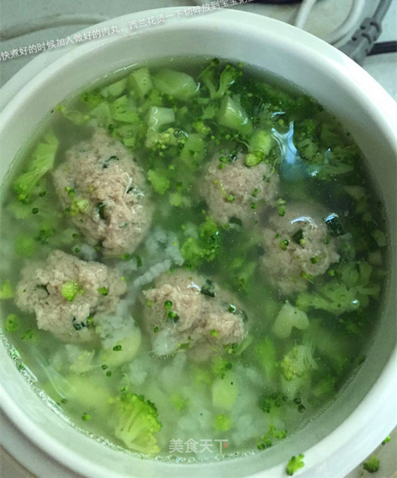 Baby Food Supplement-broccoli Soup with Meatballs recipe