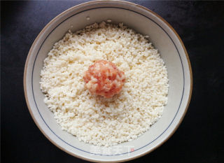 Glutinous Rice and Salted Egg Meatballs recipe