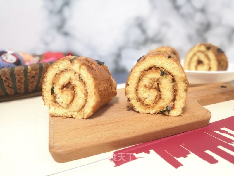 Seaweed Pork Floss Cake Roll recipe