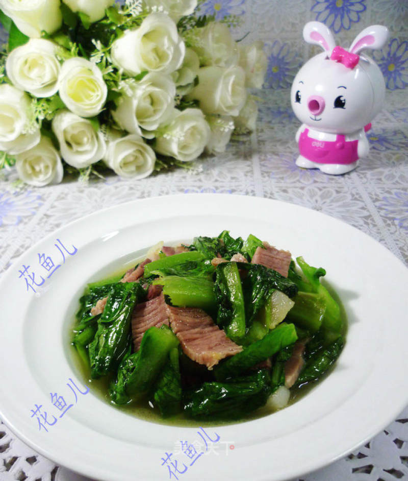 Stir-fried Lettuce with Bacon recipe