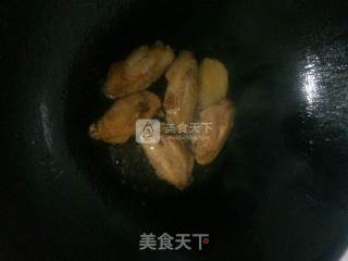 Fried Chicken Wings with Pleurotus Eryngii recipe
