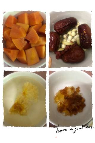 Peach Gum Papaya Tremella Syrup recipe