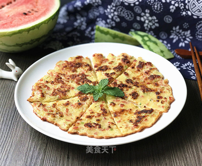 Watermelon Rind Ham Quiche recipe
