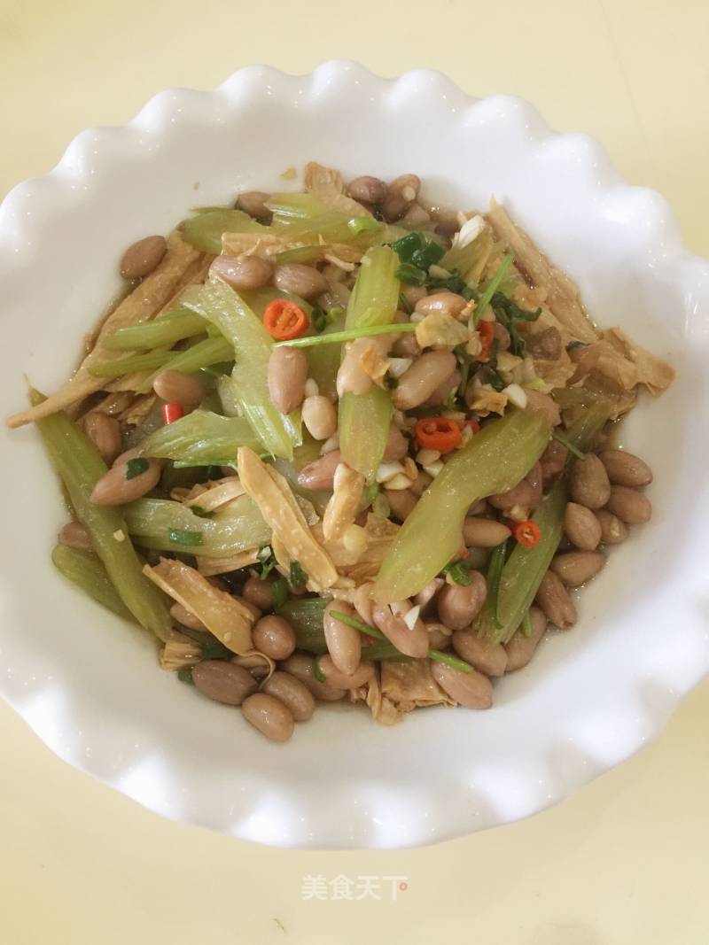 Celery, Yuba and Peanuts recipe
