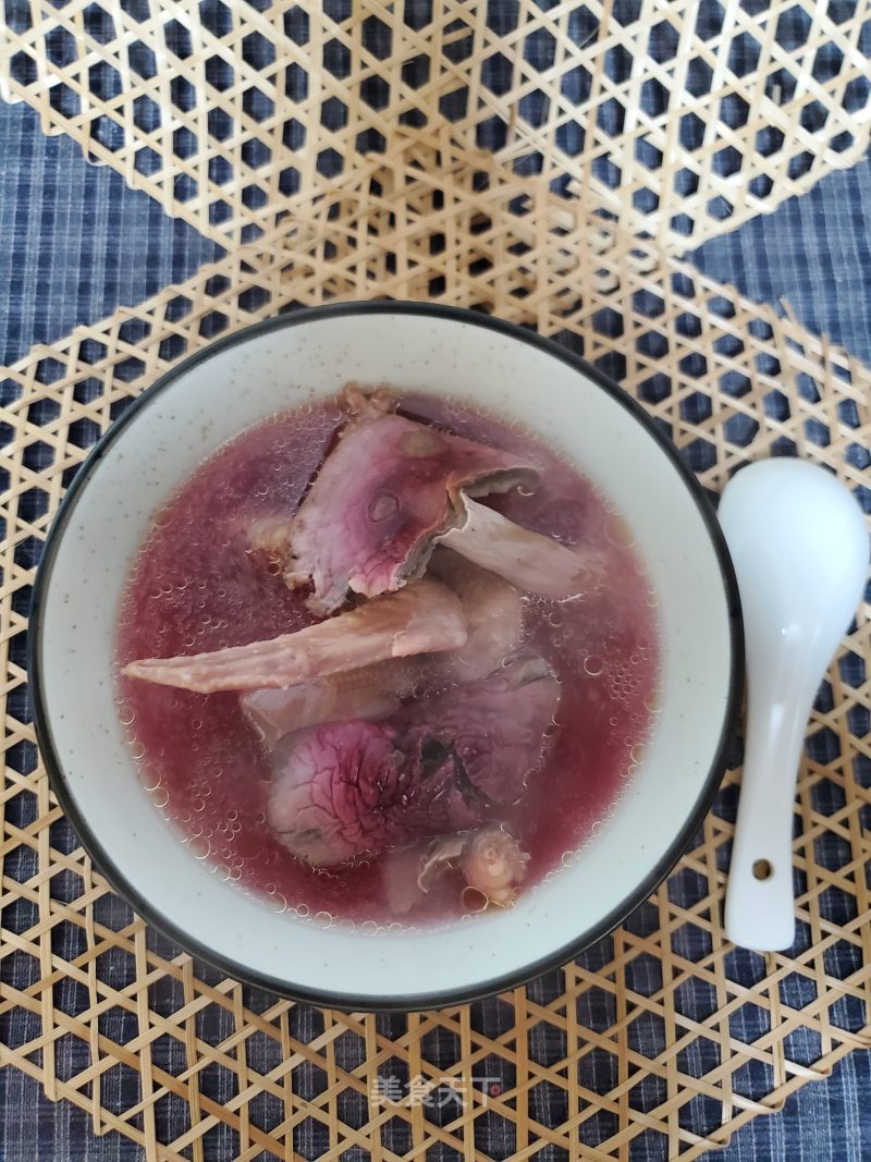 Red Mushroom and Pigeon Soup