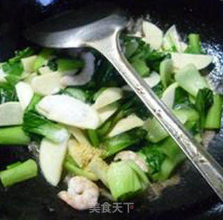 Stir-fried Vegetables with Shrimp and Rice White recipe