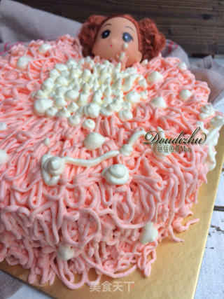 #四session Baking Contest and is Love to Eat Festival#barbie Bubble Bath Cream Cake recipe