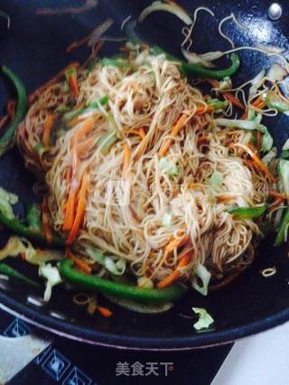 Three Silk Fried Noodles recipe