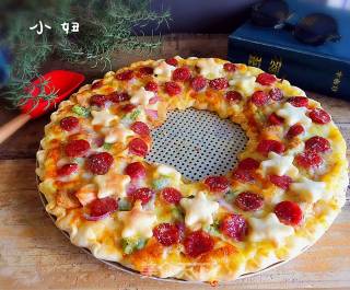 Christmas Wreath Pizza recipe