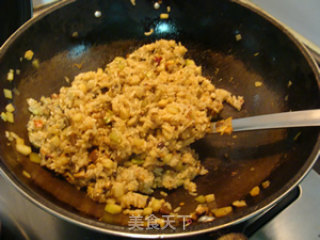 Fried Rice with Three Dings in Red Oil recipe