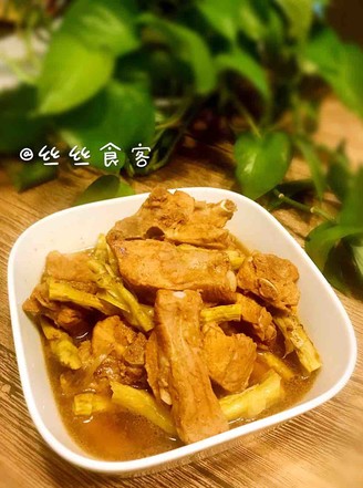 Braised Pork Ribs with Dried Bamboo Shoots recipe