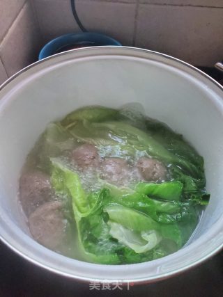 Beef Ball Lettuce Soup recipe