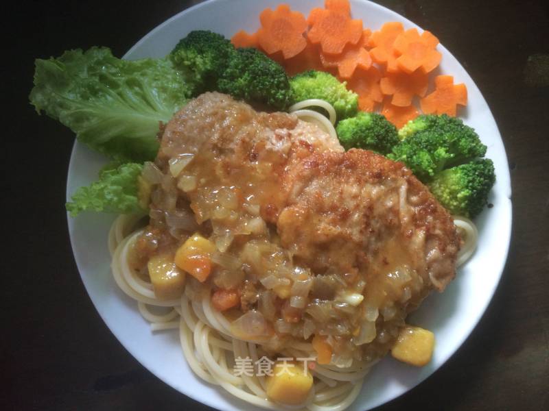 Pork Chop Curry Pasta recipe