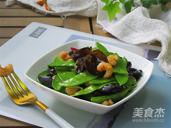 Vegetarian Fried Shrimp and Snow Pea recipe