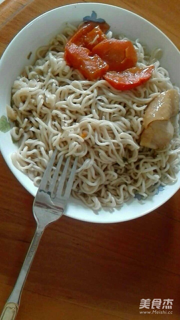 Noodles with Chicken Sauce recipe