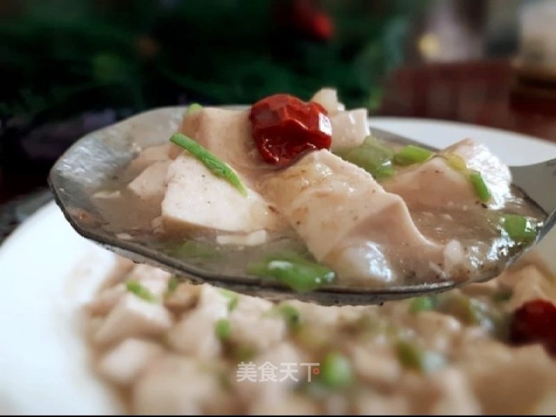 Braised Tofu with Shrimp Paste recipe