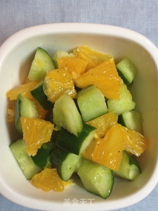 Cucumber and Orange Salad [traditional Salad] Freshly Tasted [two-color Salad] recipe