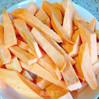Fried Sweet Potato Strips recipe