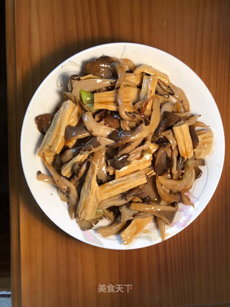 Fried Yuba with Mushrooms recipe