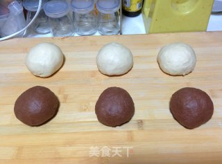 【honey Beans and Cocoa Two-color Toast】——manually Shaping Bread Machine Version recipe