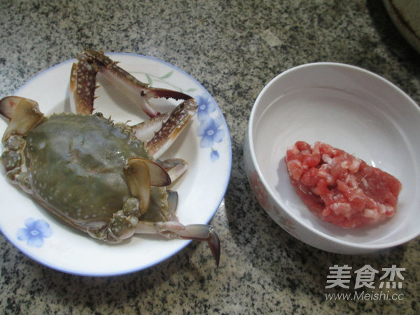 Steamed Crab with Minced Meat recipe