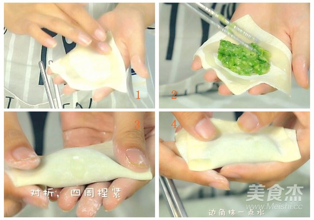 Baby Shrimp Wonton Baby Food Supplement, Green Vegetables + Wonton Wraps+ recipe