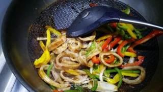 Black Pepper Three Color Squid Ring recipe