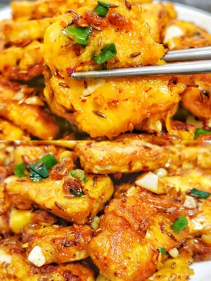 🔥crispy Cumin Tofu❗a Good Meal for Novices in Seconds😋 recipe