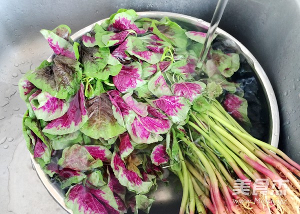 Stir-fried Red Amaranth recipe