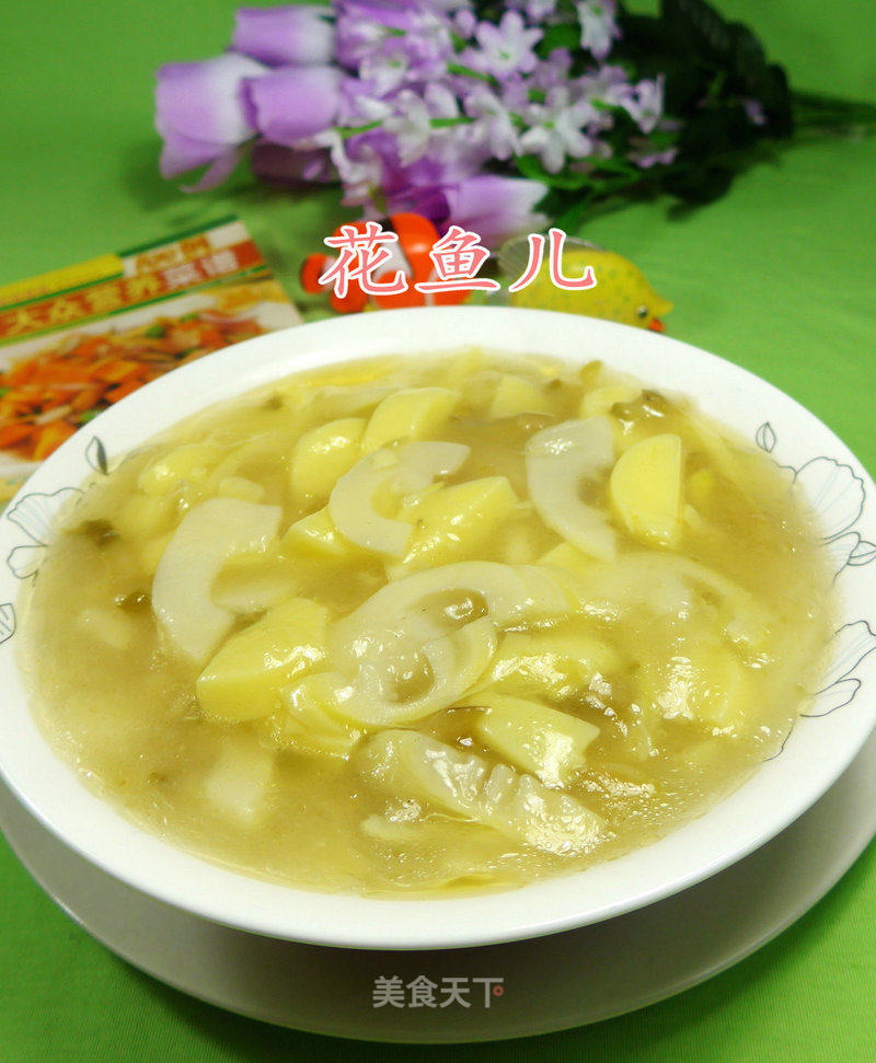 Pickled Mustard Tuber, Leishan, Cherry Jade Tofu Soup recipe