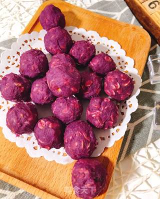 Purple Sweet Potato Milk Oatmeal Balls recipe
