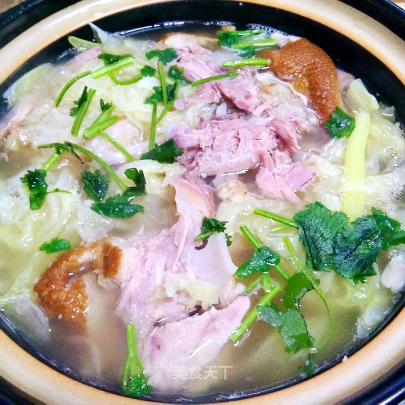 #御寒美食#duck Frame Stewed Cabbage recipe