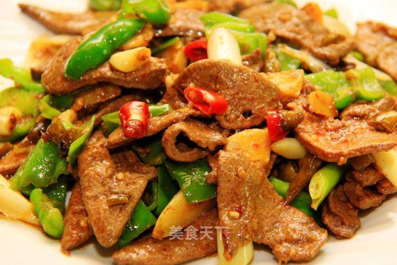 Stir-fried Pork Liver with Pickled Peppers recipe