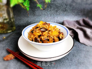 Eggplant Sausage Braised Rice#蛋plant# recipe